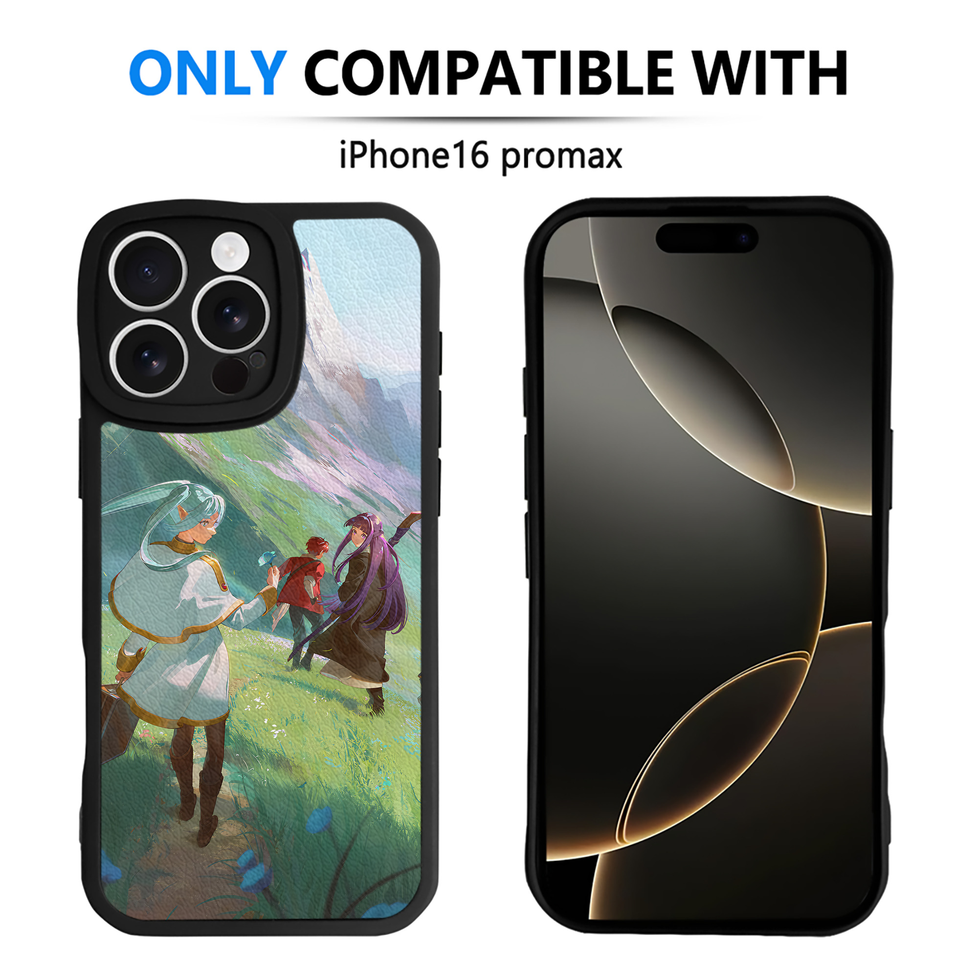 （画像用） 葬送のフリーレン Frieren 【iPhone 16シリーズ対応】シリコンスマホケース（レザー調） 材質：シリコン